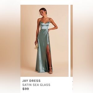 Birdy grey jay satin sea glass